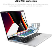 JCPal VerSkin Inclusive Color-Coded Key Guided Keyboard Protector for MacBook Pro 14" / 16" (M3 2023 / M2 2023 / M1 2021 Model), MacBook Air 13" (M2 2022 Model), and MacBook Air 15" (M2 2023 Model)