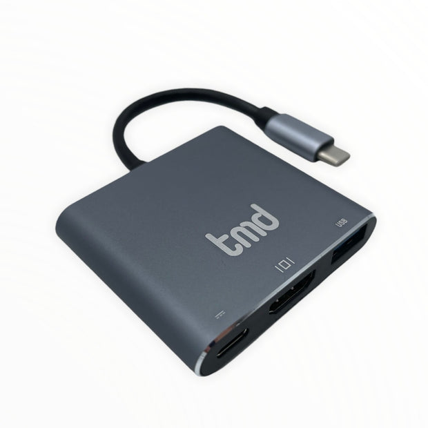 tmd USB-C to 4K HDMI Multifunction Adapter with Power Delivery and USB-A Port - Space Gray