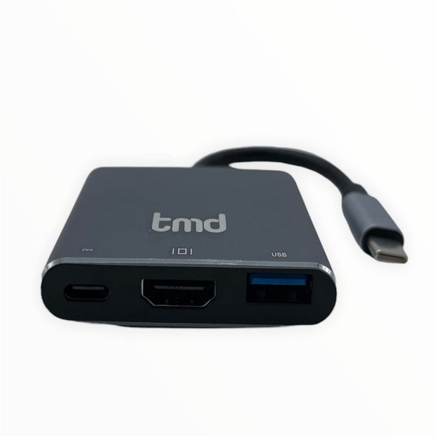 tmd USB-C to 4K HDMI Multifunction Adapter with Power Delivery and USB-A Port - Space Gray