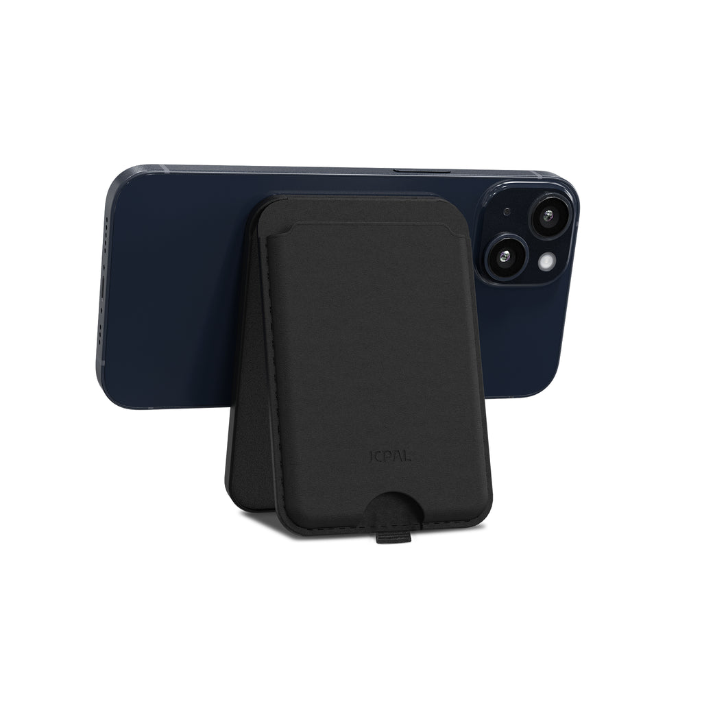 JCPal Cove Magnetic Wallet Stand for iPhone 14/13/12 Series MagSafe Compatible Phone Stand with Multiple Viewing Angles