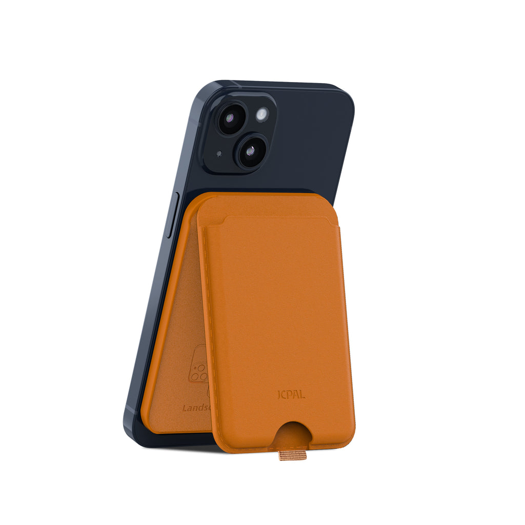 JCPal Cove Magnetic Wallet Stand for iPhone 14/13/12 Series MagSafe Compatible Phone Stand with Multiple Viewing Angles