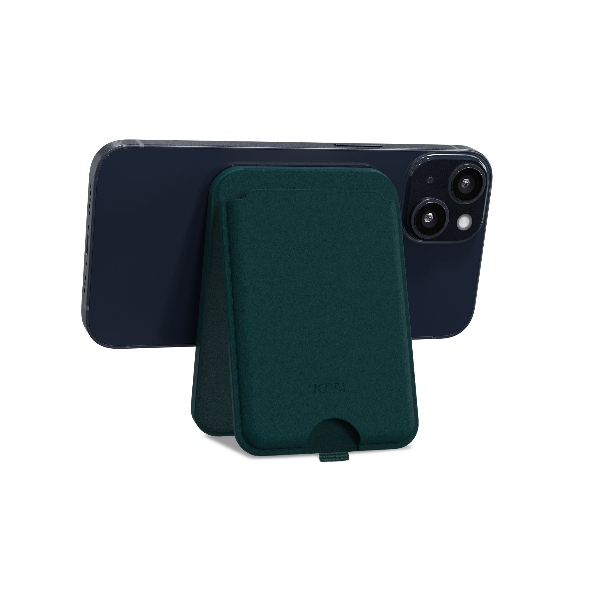 JCPal Cove Magnetic Wallet Stand for iPhone 14/13/12 Series MagSafe Compatible Phone Stand with Multiple Viewing Angles