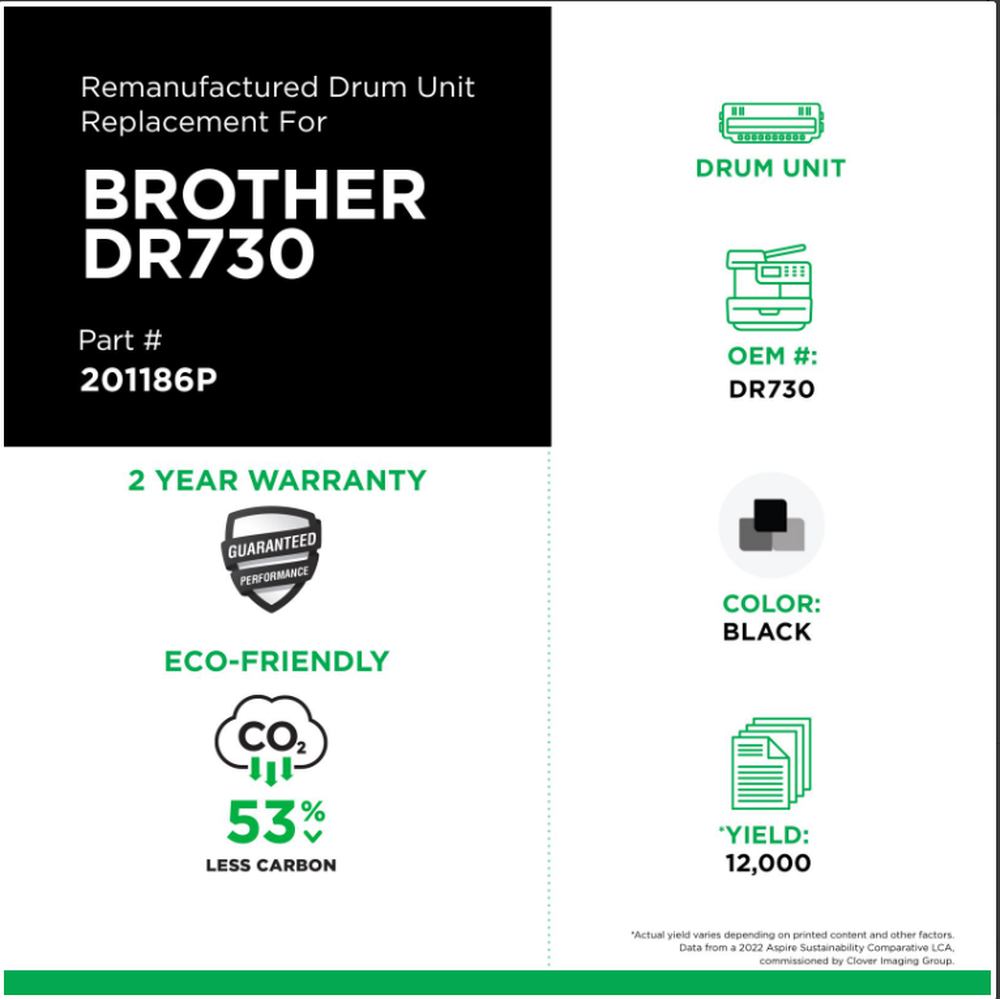 Clover Imaging Remanufactured Drum Unit for Brother DR730