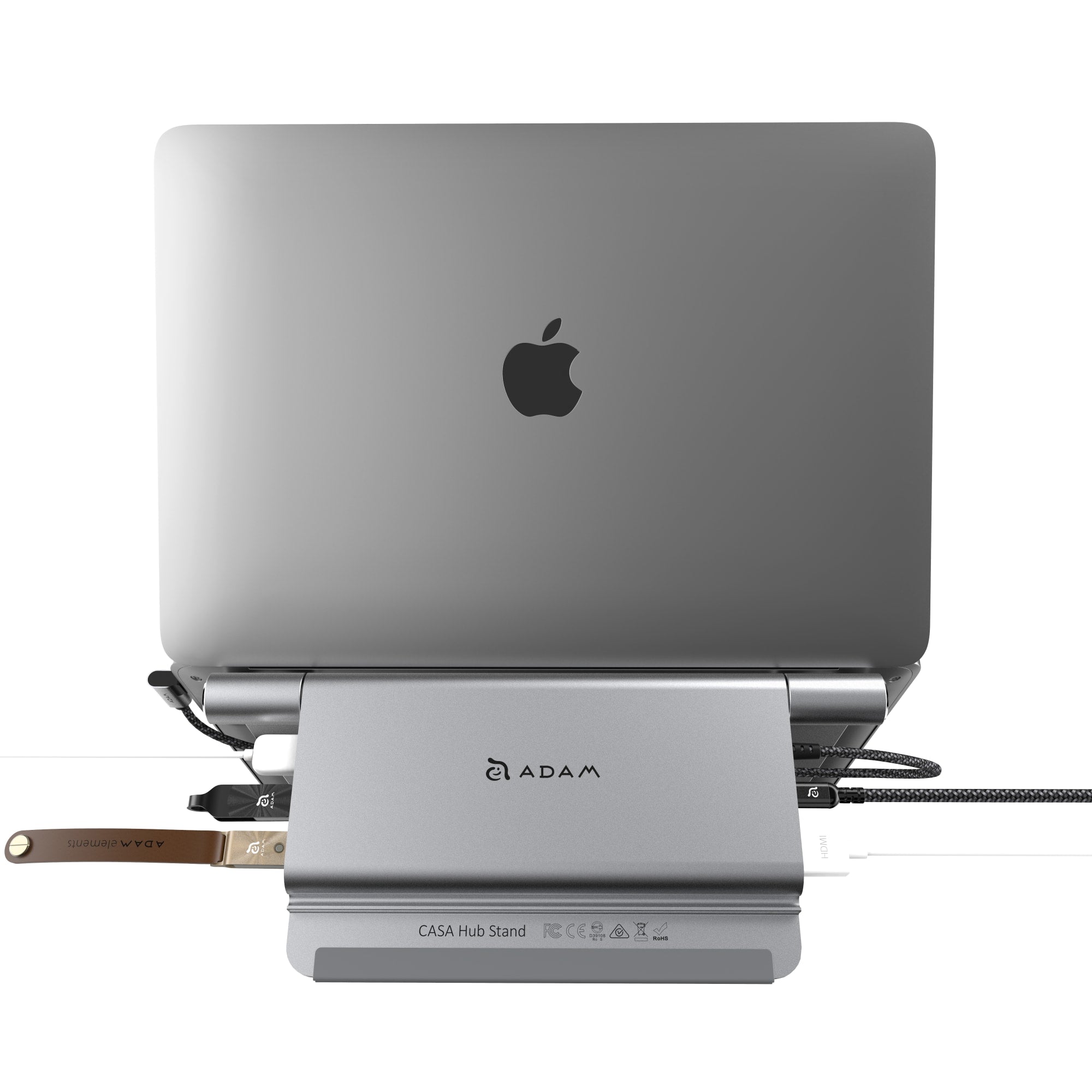 Adam Elements Casa Foldable x Portable 5 in 1 USB-C to 3 x USB-C PD, 4K HMDI Hub / Docking Stand - Space Grey