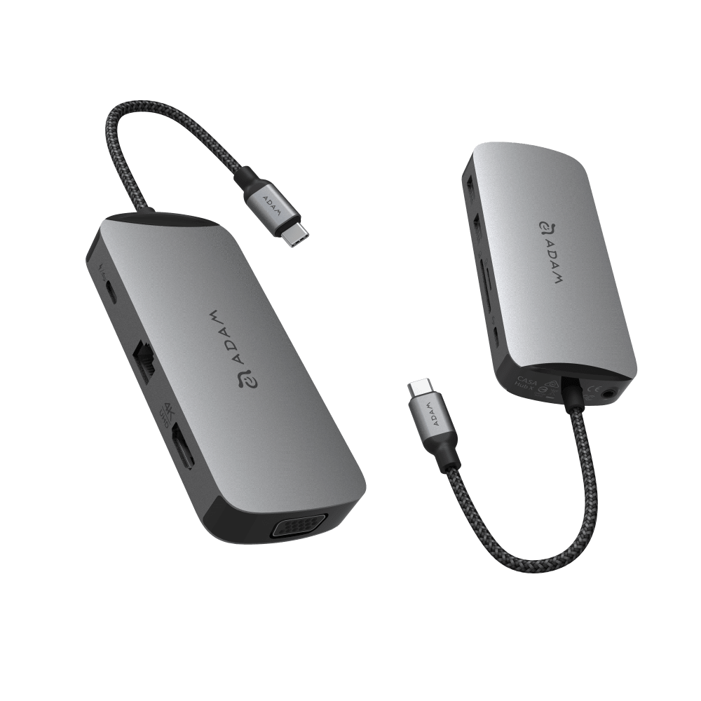 Adam Elements Casa X 10 in 1 USB-C to 2 x USB-C 3.1, 2 x USB-A 3.1, 4K HMDI, VGA, RJ45, SD Card, MicroSD, Audio Adapter