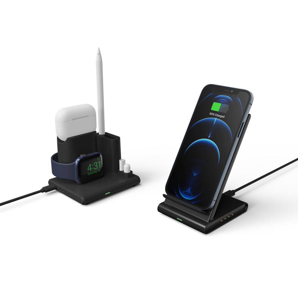 Adam Elements OMNIA Q4 15W 4-in-1 Wireless Charging Station for iPhone, Apple Watch, Apple Pencil, and AirPod case