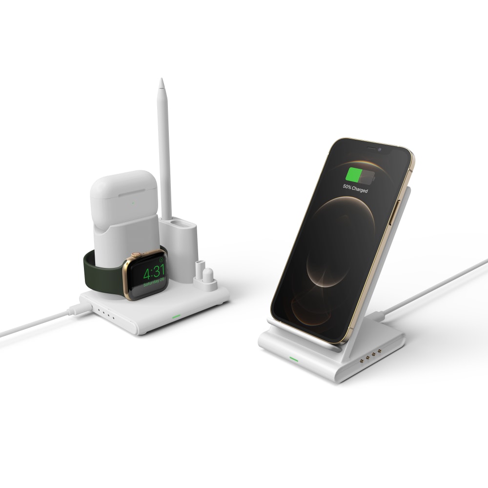 Adam Elements OMNIA Q4 15W 4-in-1 Wireless Charging Station for iPhone, Apple Watch, Apple Pencil, and AirPod case