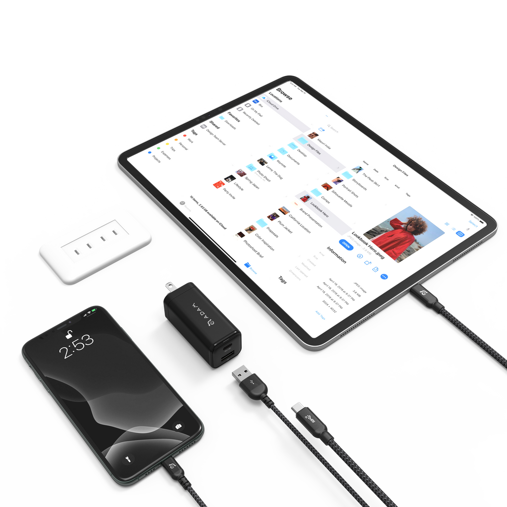 Adam Elements Omnia X6A Dual Port 1 USB-C + 1 USB-A PD 65W Charger