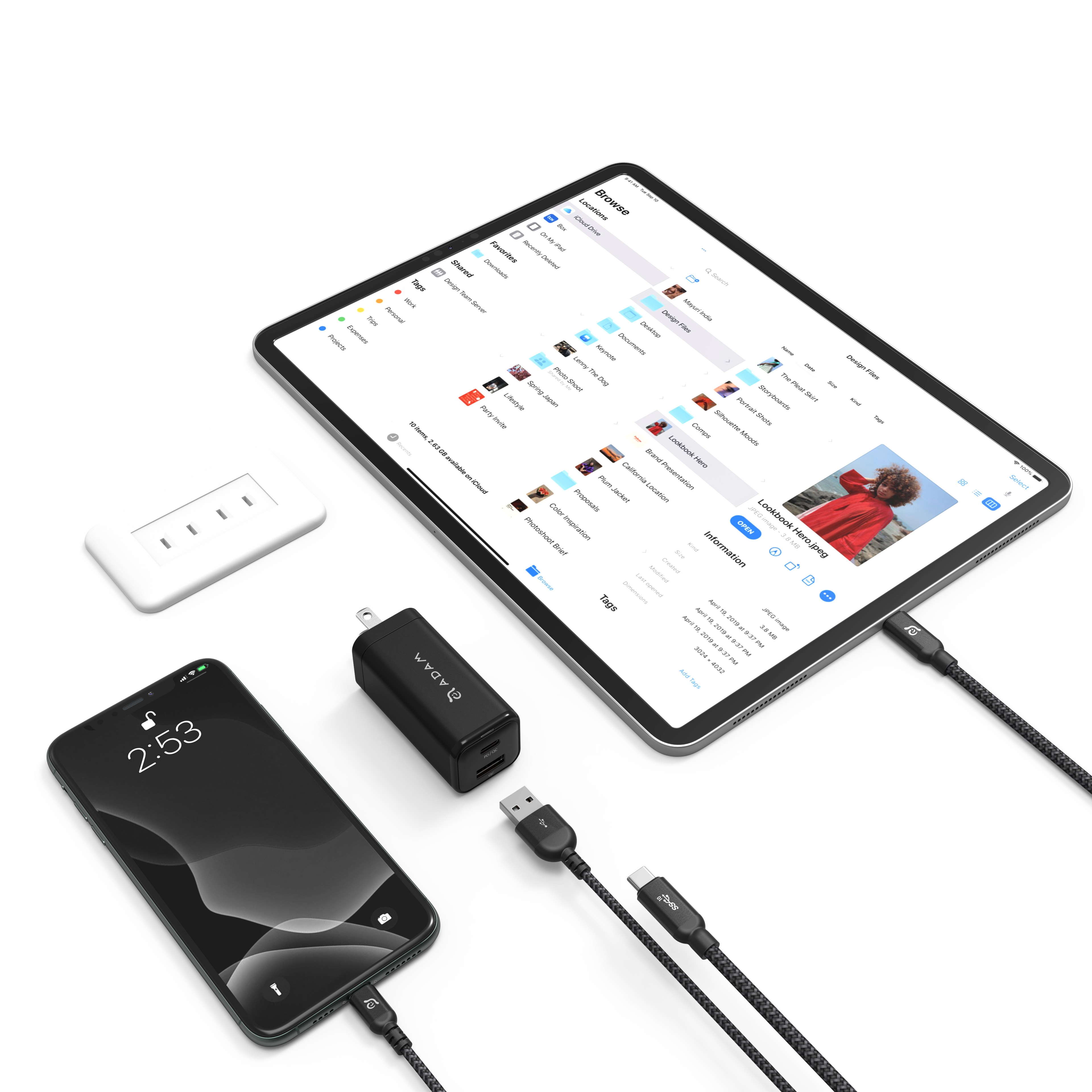 Adam Elements Omnia X6A Dual Port 1 USB-C + 1 USB-A PD 65W Charger