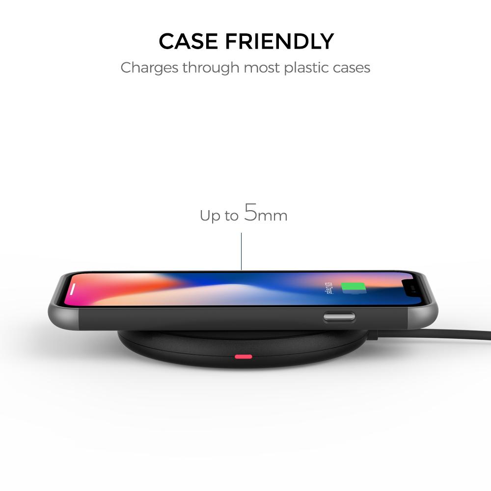 Freedy Single Wireless Charging Pad, Black