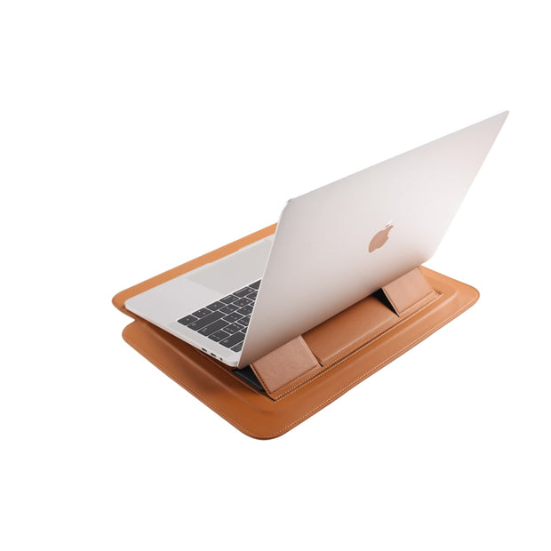JCPal Ergo Multifunction Sleeve Stand for 13" MacBook / Laptop - Saddie Brown