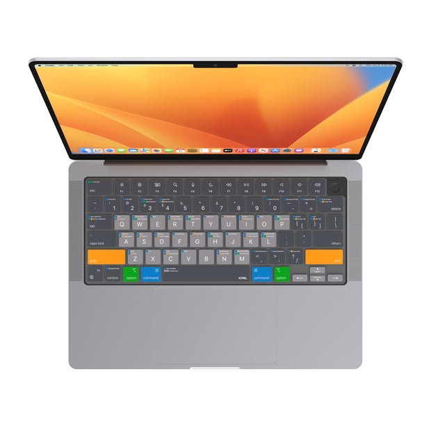 JCPal VerSkin Apple MacOS Shortcuts Keyboard Protector for MacBook Pro 14" (M3 2023 / M2 2023 / M1 2021 Models), MacBook Pro 16" (M3 2023 / M2 2023 / M1 2021 Models), MacBook Air 13.6 (M2 2022 Model), & MacBook Air 15.3" (M2 2023 Model)