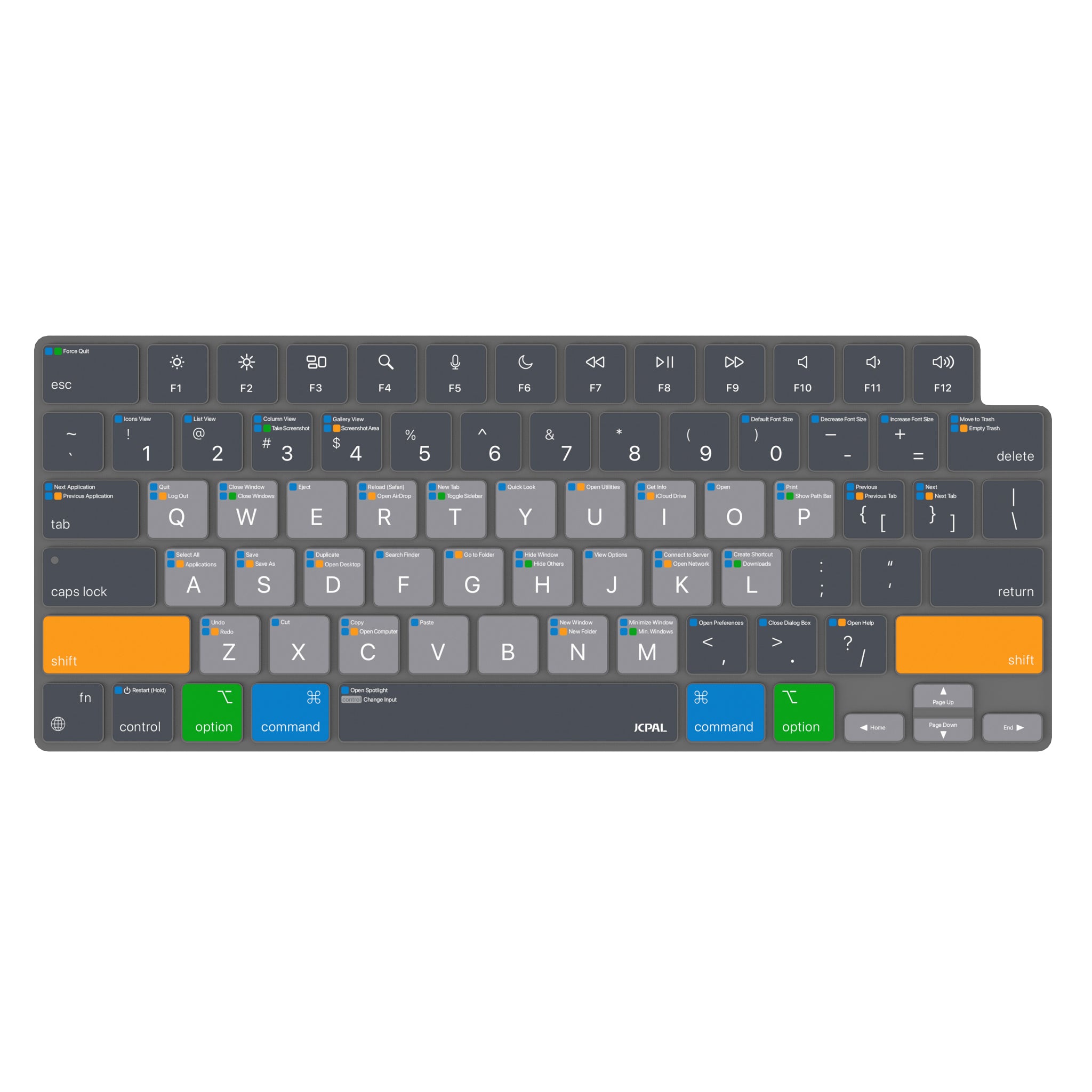 JCPal VerSkin Apple MacOS Shortcuts Keyboard Protector for MacBook Pro 14" (M3 2023 / M2 2023 / M1 2021 Models), MacBook Pro 16" (M3 2023 / M2 2023 / M1 2021 Models), MacBook Air 13.6 (M2 2022 Model), & MacBook Air 15.3" (M2 2023 Model)