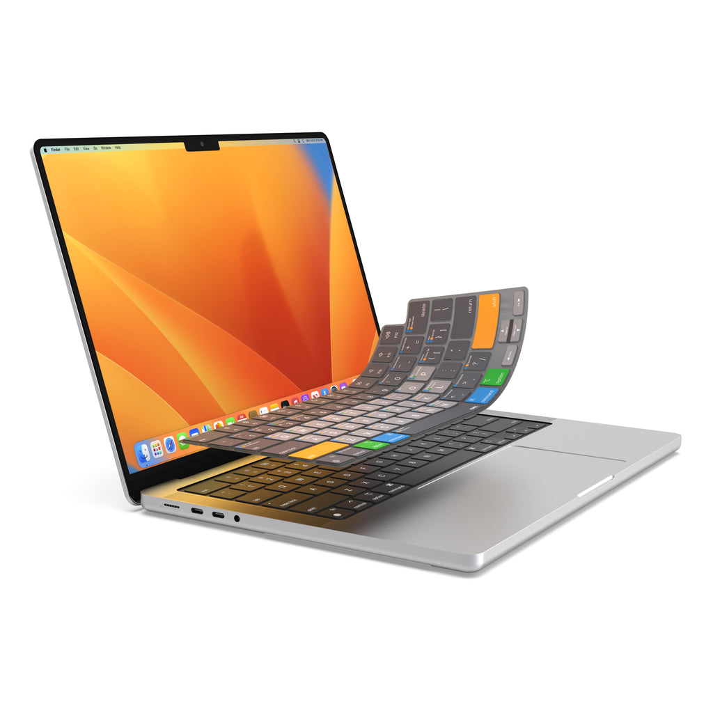 JCPal VerSkin Apple MacOS Shortcuts Keyboard Protector for MacBook Pro 14" (M3 2023 / M2 2023 / M1 2021 Models), MacBook Pro 16" (M3 2023 / M2 2023 / M1 2021 Models), MacBook Air 13.6 (M2 2022 Model), & MacBook Air 15.3" (M2 2023 Model)