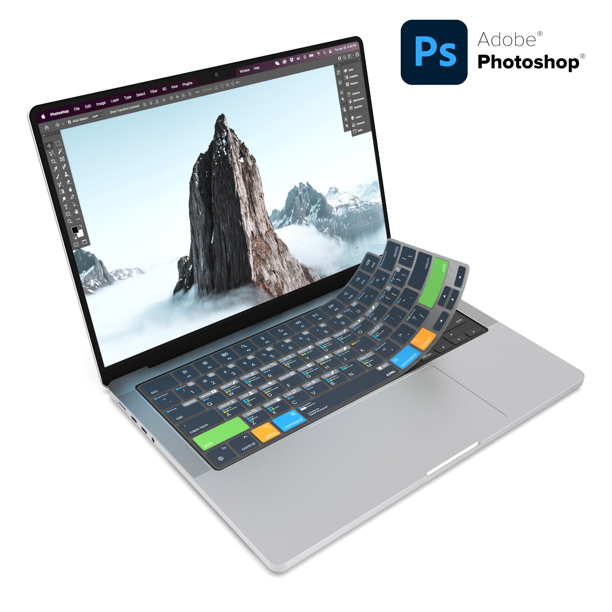JCPal VerSkin Adobe Illustrator Shortcuts Keyboard Protector for MacBook Pro 14" (M3 2023 / M2 2023 / M1 2021 Models), MacBook Pro 16" (M3 2023 / M2 2023 / M1 2021 Models), MacBook Air 13.6 (M2 2022 Model), & MacBook Air 15.3" (M2 2023 Model)