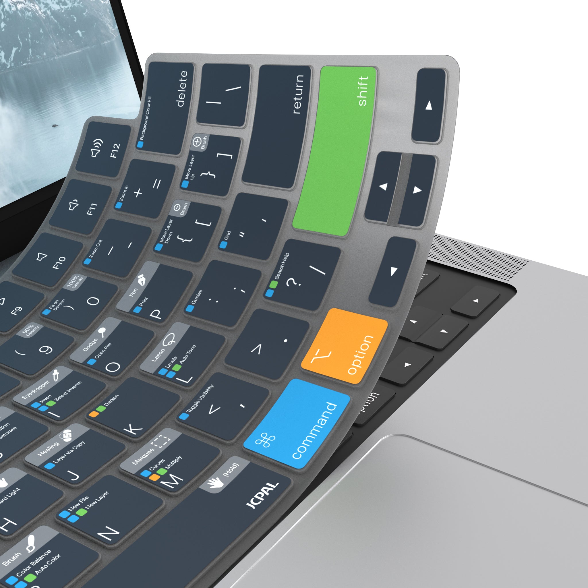JCPal VerSkin Adobe Illustrator Shortcuts Keyboard Protector for MacBook Pro 14" (M3 2023 / M2 2023 / M1 2021 Models), MacBook Pro 16" (M3 2023 / M2 2023 / M1 2021 Models), MacBook Air 13.6 (M2 2022 Model), & MacBook Air 15.3" (M2 2023 Model)