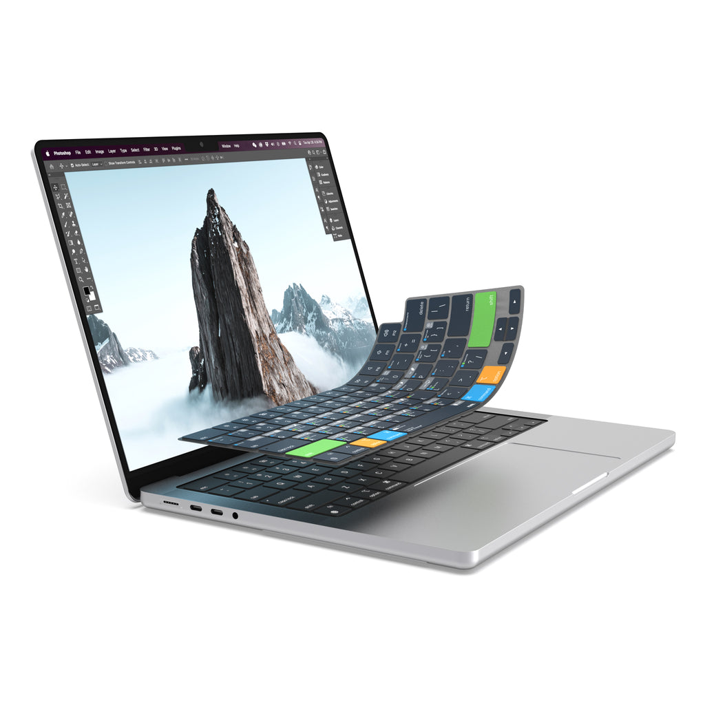 JCPal VerSkin Adobe Illustrator Shortcuts Keyboard Protector for MacBook Pro 14" (M3 2023 / M2 2023 / M1 2021 Models), MacBook Pro 16" (M3 2023 / M2 2023 / M1 2021 Models), MacBook Air 13.6 (M2 2022 Model), & MacBook Air 15.3" (M2 2023 Model)