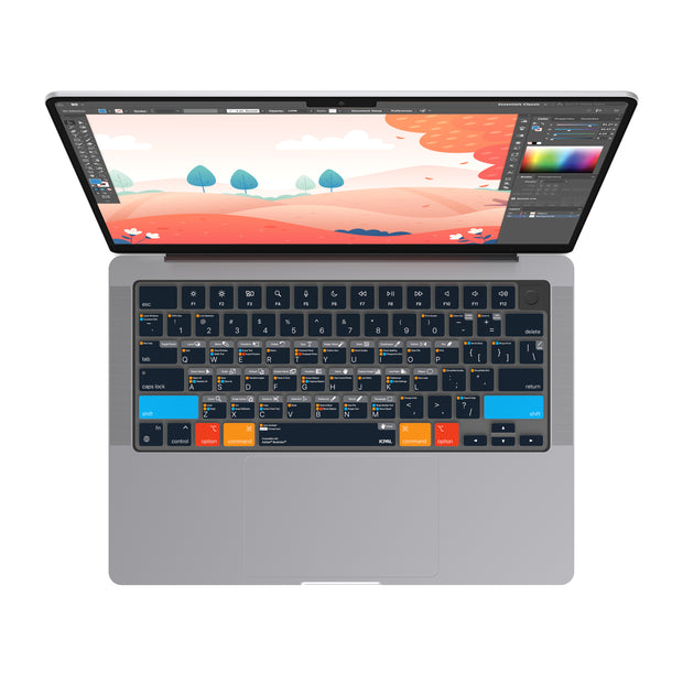 VerSkin Adobe Illustrator Shortcut Keyboard Protector for MacBook Pro 14" and 16" 2021 models