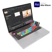 JCPal VerSkin Adobe After Effects Shortcuts Keyboard Protector for MacBook Pro 14" (M2 2023 & M1 2021 Models), MacBook Pro 16" (M2 2023 & M1 2021 Models), MacBook Air 13.6 (M2 2022 Model), & MacBook Air 15.3" (M2 2023 Model)
