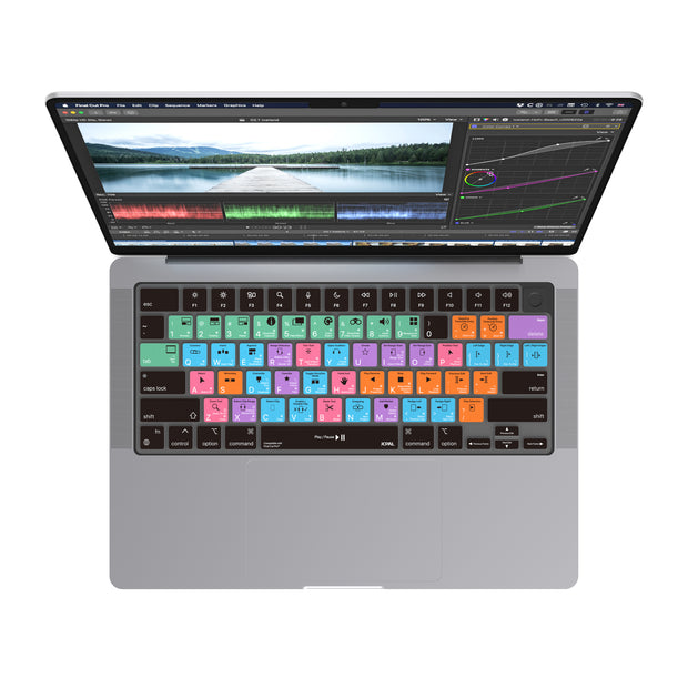 JCPal VerSkin Apple Final Cut Shortcuts Keyboard Protector for MacBook Pro 14" (M3 2023 / M2 2023 / M1 2021 Models), MacBook Pro 16" (M3 2023 / M2 2023 / M1 2021 Models), MacBook Air 13.6 (M2 2022 Model), & MacBook Air 15.3" (M2 2023 Model)