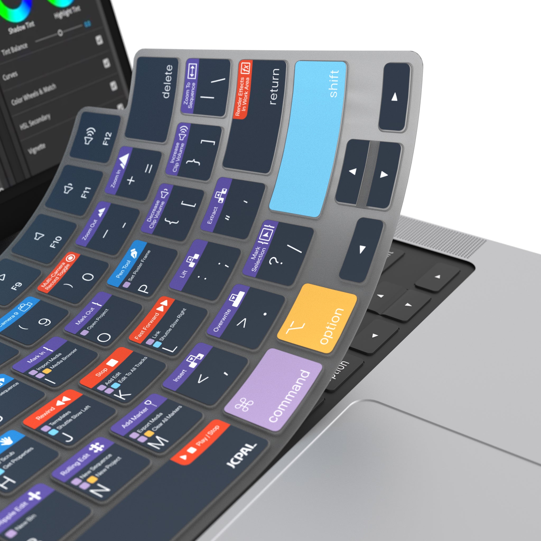 JCPal VerSkin Adobe Premiere Pro Shortcuts Keyboard Protector for MacBook Pro 14" (M3 2023 / M2 2023 / M1 2021 Models), MacBook Pro 16" (M3 2023 / M2 2023 / M1 2021 Models), MacBook Air 13.6 (M2 2022 Model), & MacBook Air 15.3" (M2 2023 Model)