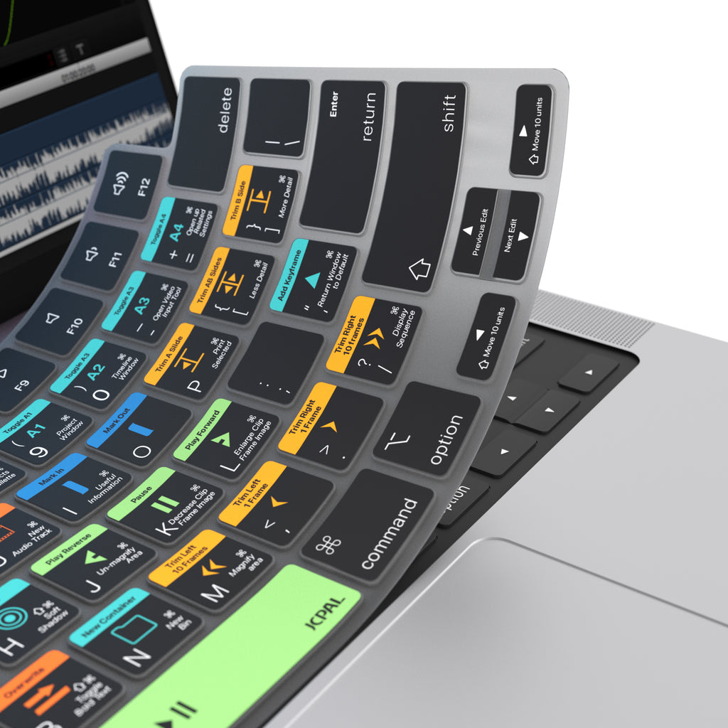 JCPal VerSkin Avid Media Composer Shortcuts Keyboard Protector for MacBook Pro 14" (M3 2023 / M2 2023 / M1 2021 Models), MacBook Pro 16" (M3 2023 / M2 2023 / M1 2021 Models), MacBook Air 13.6 (M2 2022 Model), & MacBook Air 15.3" (M2 2023 Model)