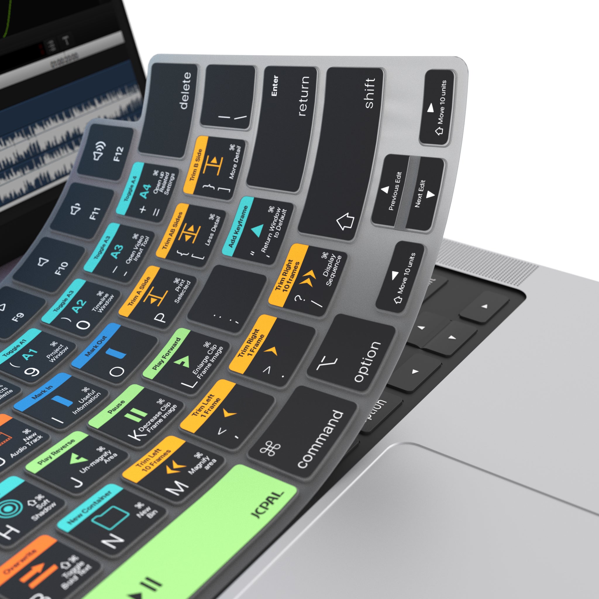 JCPal VerSkin Avid Media Composer Shortcuts Keyboard Protector for MacBook Pro 14" (M3 2023 / M2 2023 / M1 2021 Models), MacBook Pro 16" (M3 2023 / M2 2023 / M1 2021 Models), MacBook Air 13.6 (M2 2022 Model), & MacBook Air 15.3" (M2 2023 Model)
