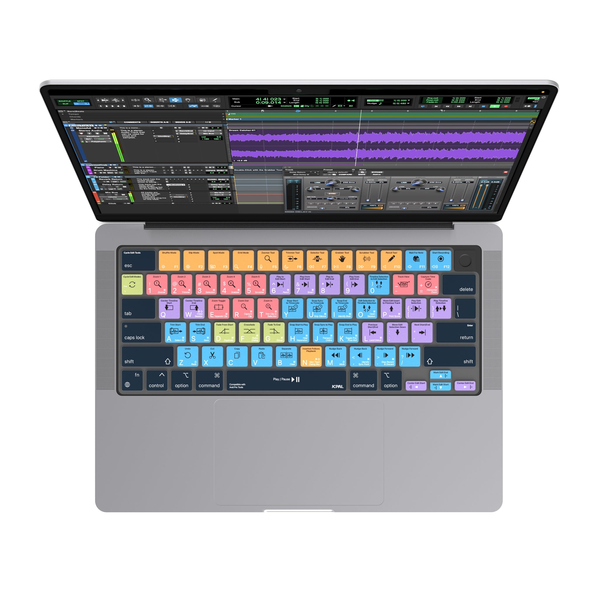 JCPal VerSkin Avid Pro Tools Shortcuts Keyboard Protector for MacBook Pro 14" (M3 2023 / M2 2023 / M1 2021 Models), MacBook Pro 16" (M3 2023 / M2 2023 & M1 2021 Models), MacBook Air 13.6 (M2 2022 Model), & MacBook Air 15.3" (M2 2023 Model)