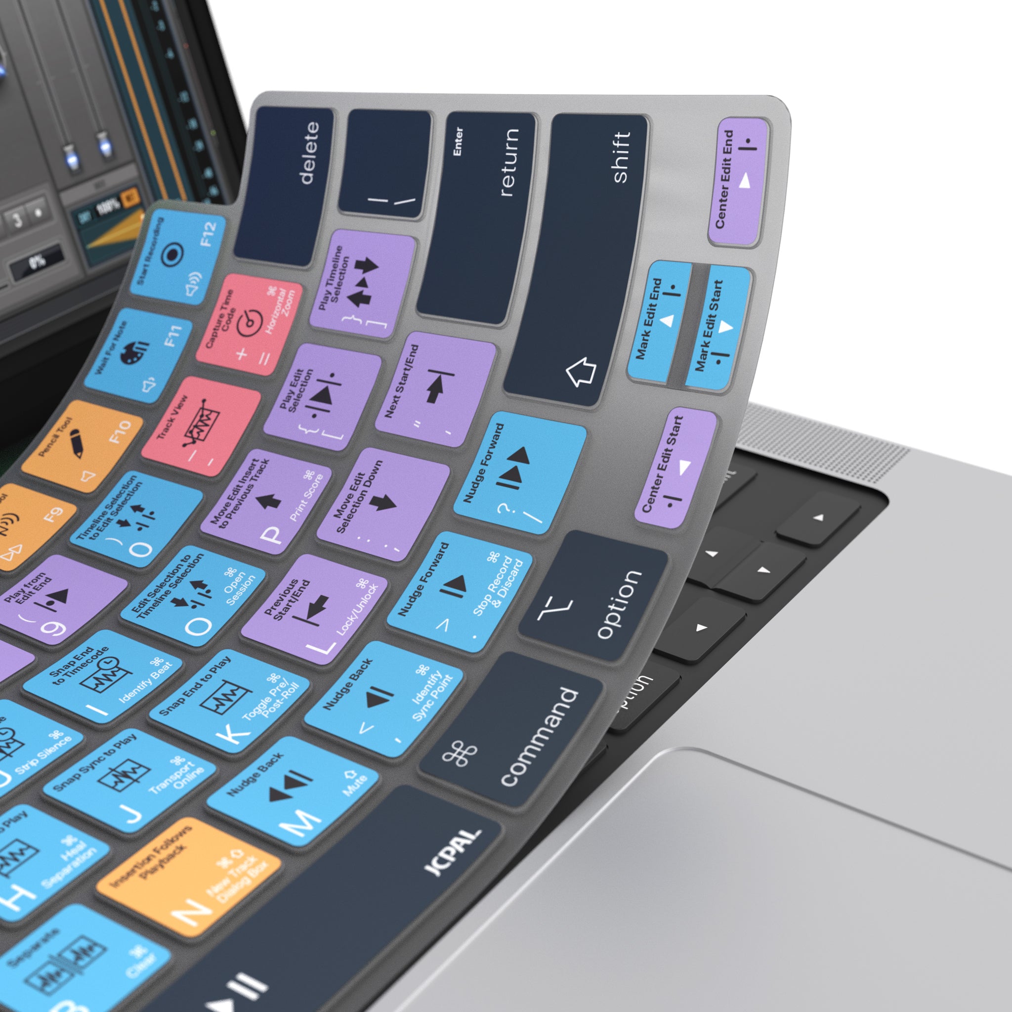 JCPal VerSkin Avid Pro Tools Shortcuts Keyboard Protector for MacBook Pro 14" (M3 2023 / M2 2023 / M1 2021 Models), MacBook Pro 16" (M3 2023 / M2 2023 & M1 2021 Models), MacBook Air 13.6 (M2 2022 Model), & MacBook Air 15.3" (M2 2023 Model)