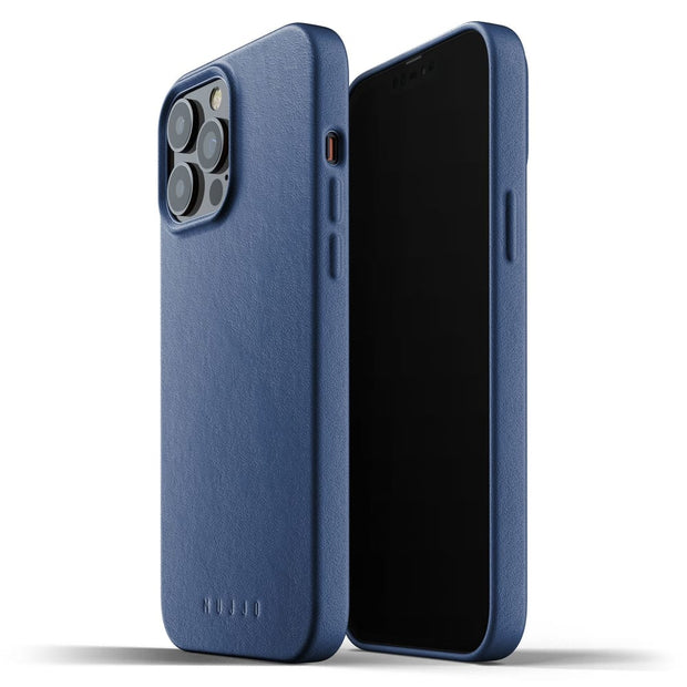 Mujjo Leather Case iPhone 13 Pro Max blue