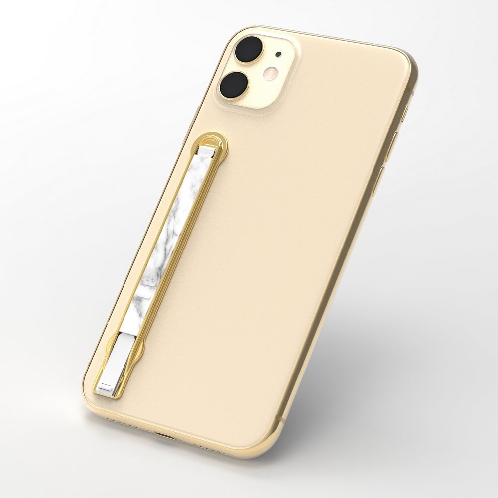 Sleekstrip - Ultra thin stand and grip - white marble series