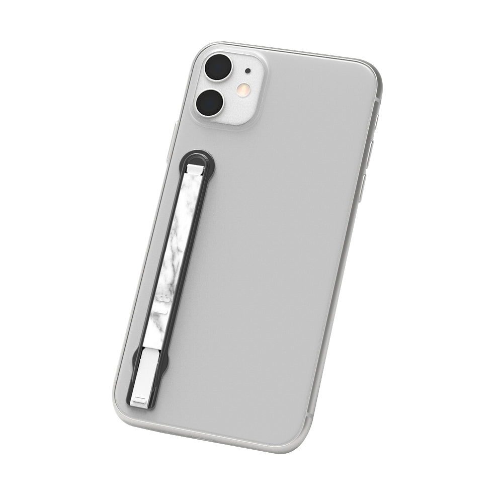 Sleekstrip - Ultra thin stand and grip - white marble series
