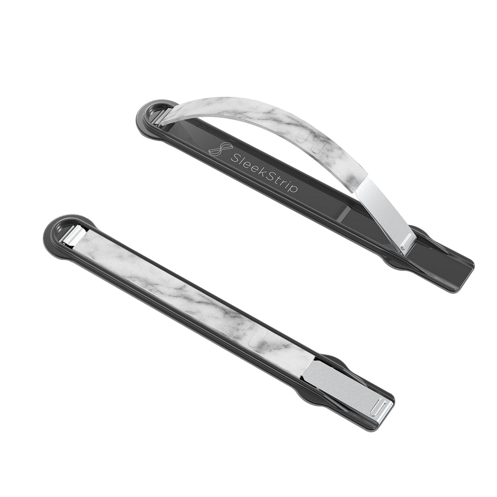 Sleekstrip - Ultra thin stand and grip - white marble series