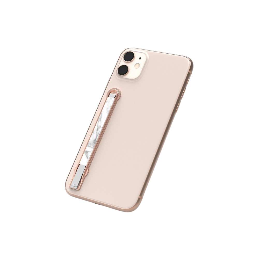 Sleekstrip - Ultra thin stand and grip - white marble series