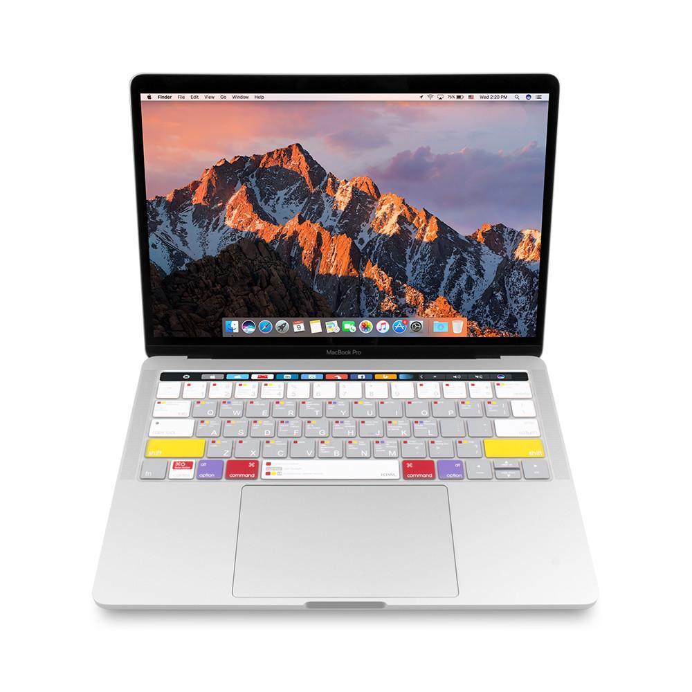 JCPal Keyboard Protector VerSkin MacOS Shortcut Keyboard Protector for 2016 MacBook Pro with Touch Bar