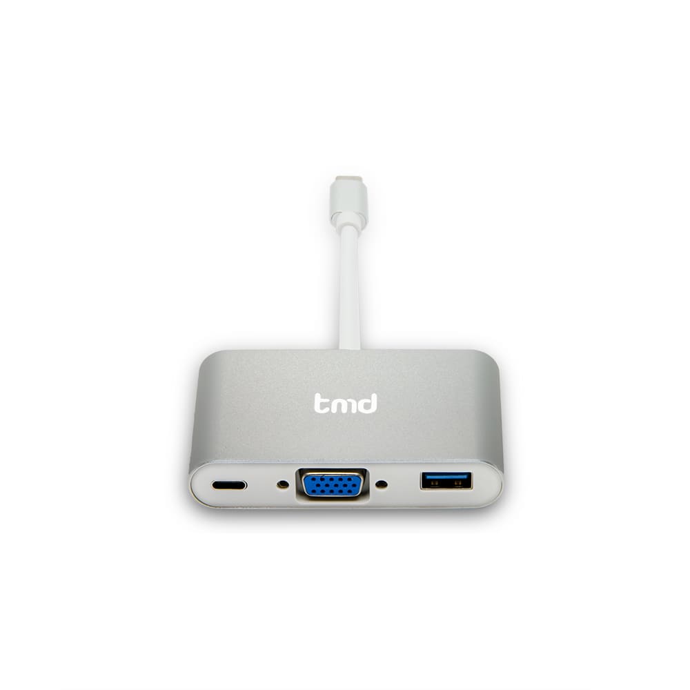 tmd USB-C to Multiport Adapter, VGA x1 / USB-C x1 / USB3.0 x 1